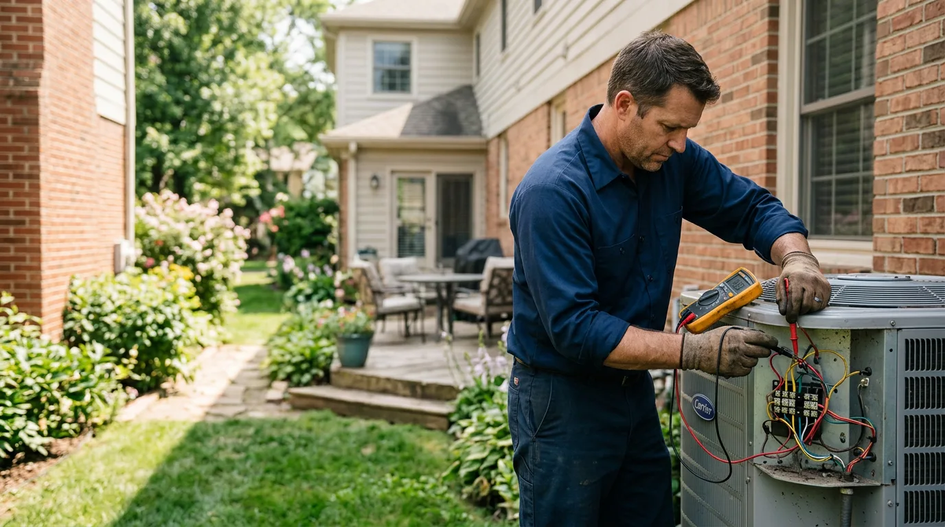 HVAC technician working near Oak City, NC